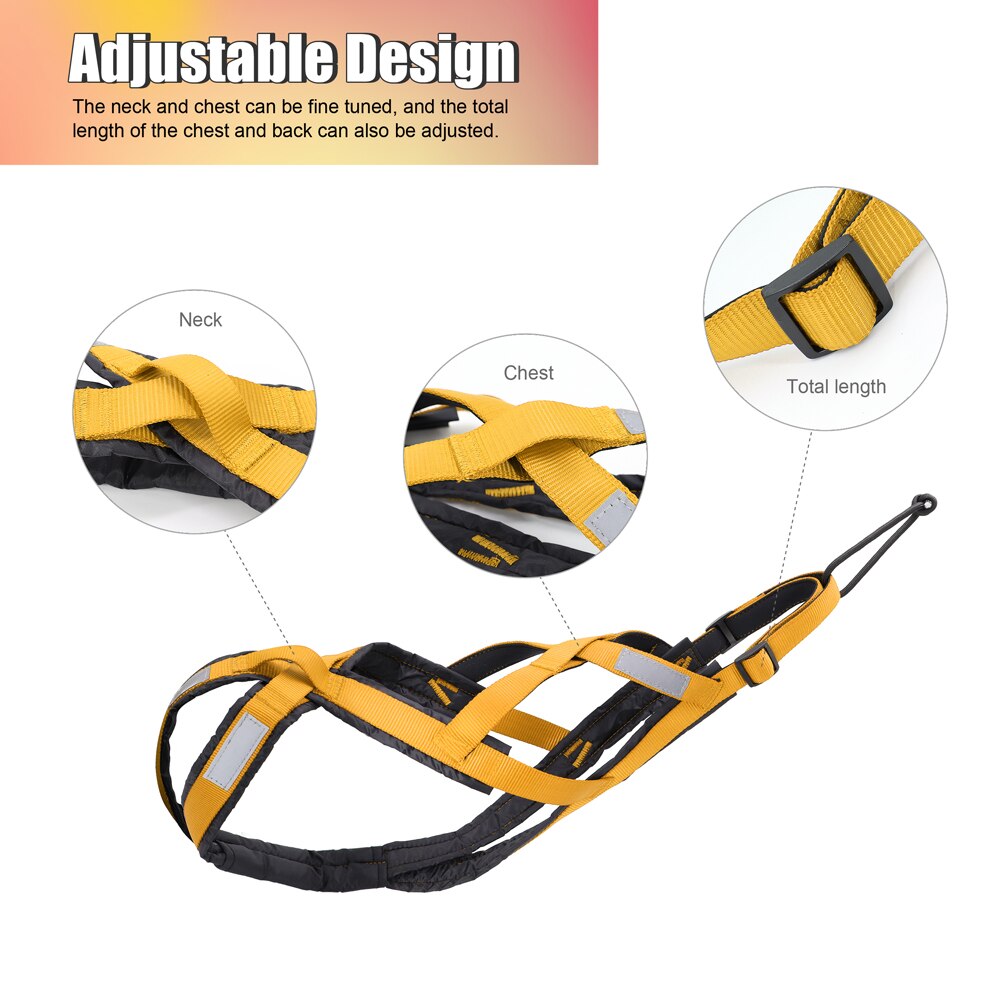 Waterdichte Hond Slee Trekken Harnas Huisdier Mushing Harness Voor Grote Honden Husky Huisdier Oefening Bikejoring Rodelen Skijoring Harnas