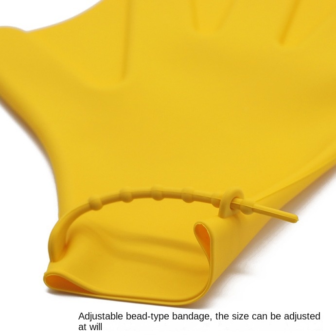 Silicone Swim Fins Adjustable Diving Duck Fins for Adults and Children Practice Swimming Gloves