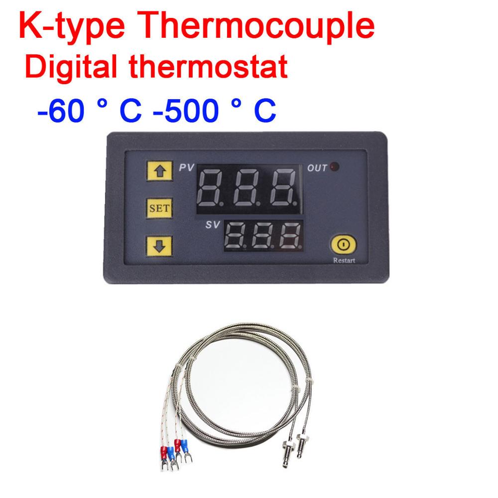 -60 ℃ ~ + 500 ℃ Hoge Temperatuur Thermokoppel Type K Digitale Led Thermostaat Temp Schakelaar Digitale display Controller