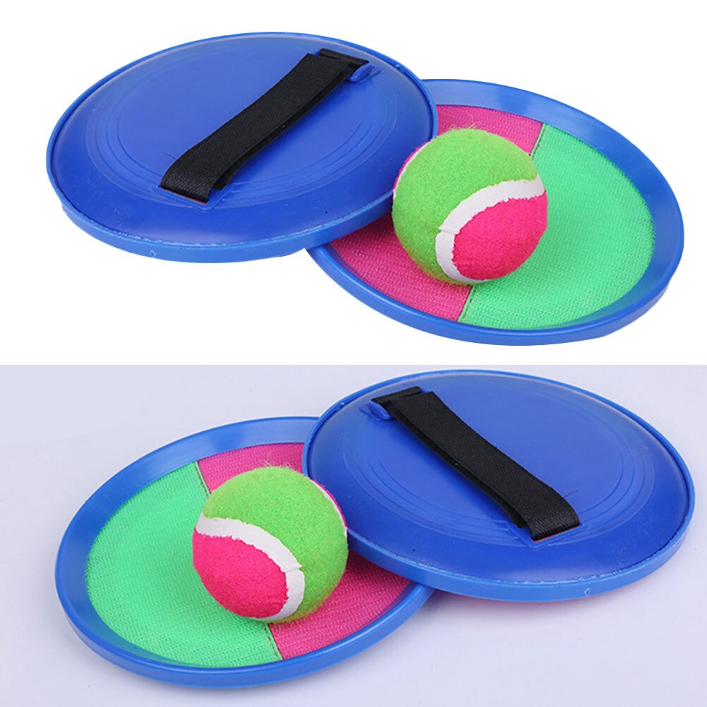 1 Set Toss de pelota pegajoso tonto objetivo tirar la bola al aire libre interactivo juguete (1 par bola objetivo y 4 Uds bola)