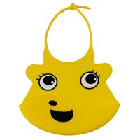 Leuke Pasgeboren Cartoon Waterdichte Schorten Baby Bibsdesign Slabbers Waterdichte Siliconen Voeden Baby Speeksel Handdoek 6 Kleuren: Yellow