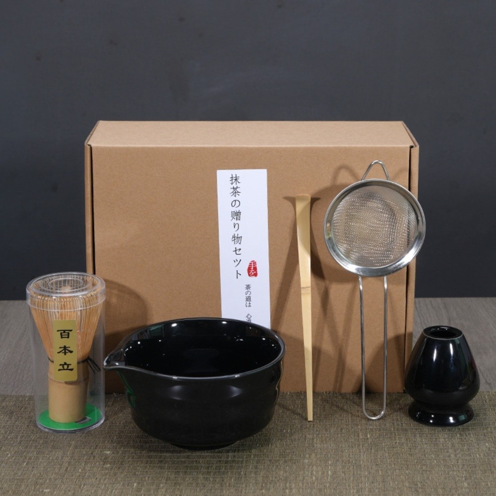 Tea Sticks Japanese Matcha Tea Set Match Bowl Tea-Making Tools Matcha Brush Bamboo Ceramic Matcha Spoon Matcha Whisk Set: VIOLET/紫罗兰