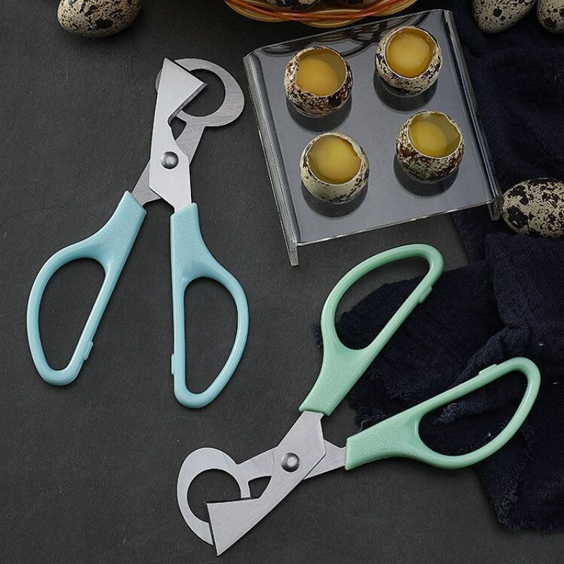 1 szt. Nożyczki robić cięcia skorupki jajek - robić jaj przepiórczych i ptasich - łatwe w użyciu i trwałe, robić otwierania jajek, łamania skorupki, dzielenia jajek