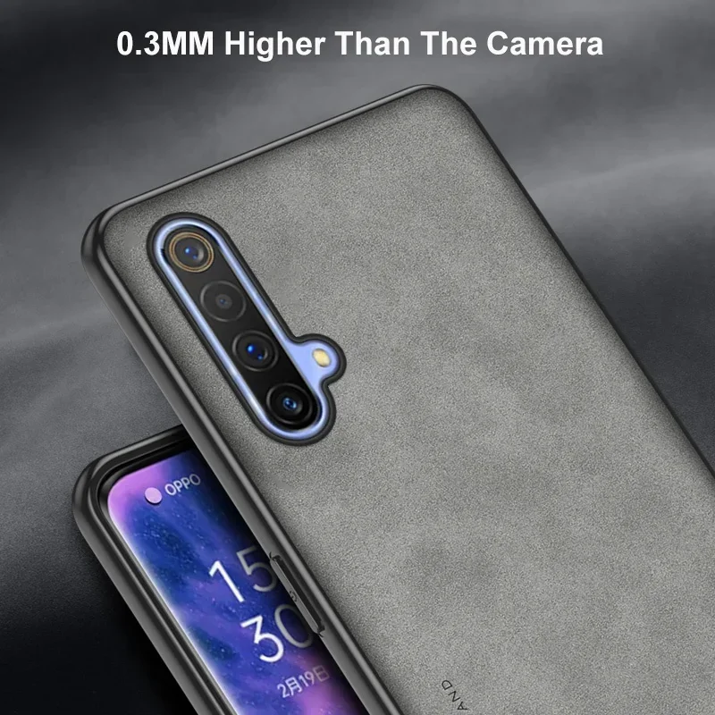Luxe Pu Lederen Hoesje Voor Realme X3 Superzoom Back Cover Matte Bescherming Siliconen Telefoon Case Voor Realme X50 Pro Realmex3 Coque