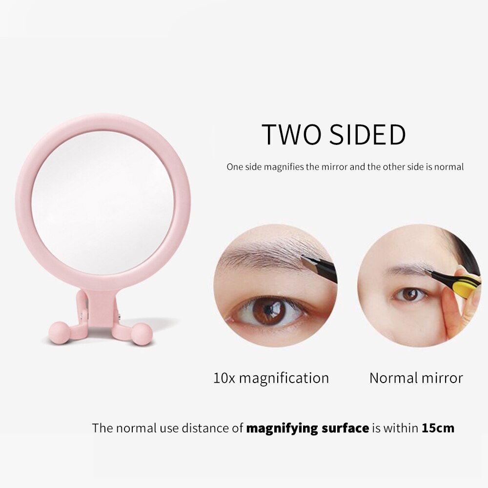 2/5/10X Magnifying Makeup Mirror Handheld Portable Vanity Mirror Folding Hand Pocket Compact Travel Mirrors Make Up Tool