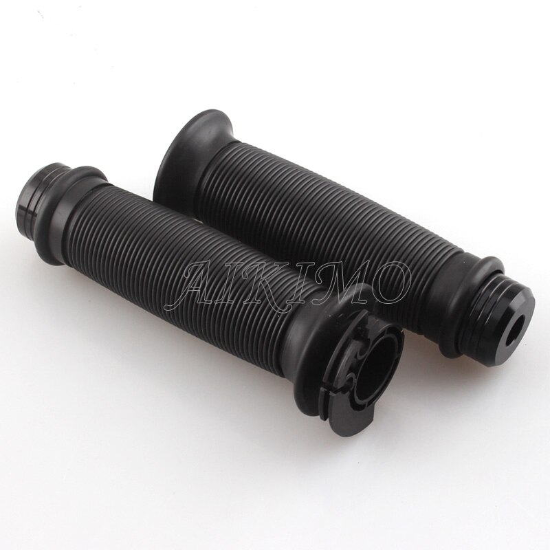 7/8" 22mm Motorcycle black handlebar handle with rod end, suitable for general motorcycle retro custom pair
