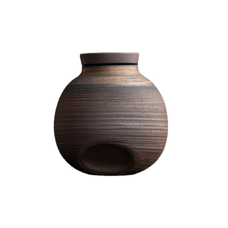 Grof Aardewerk Aandenken Urn Container Voor As Huisdier Gedenkteken Urnen Keramische Funeral Voor As Hond Kat: 11x11cm