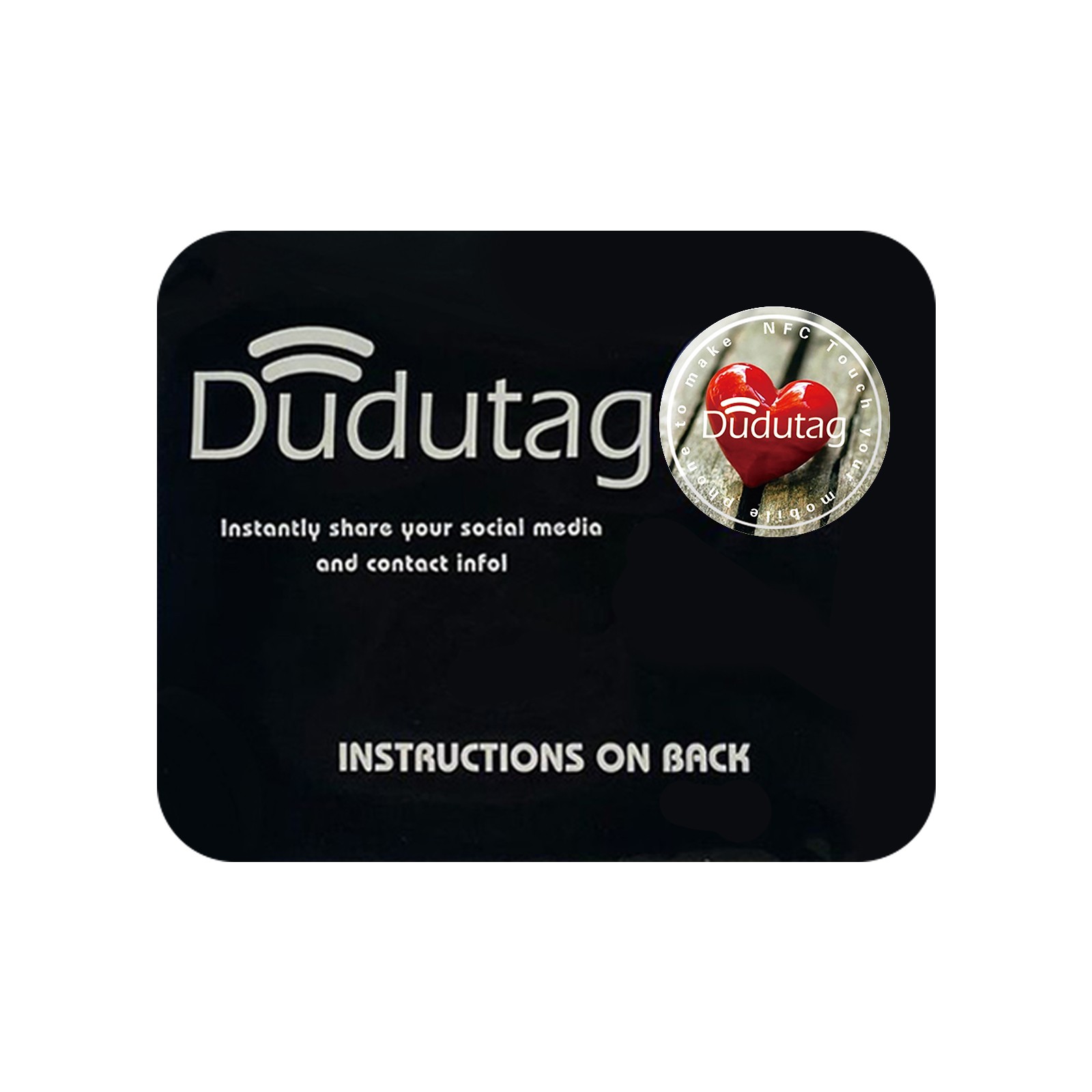 Dudutag-pegatinas inteligentes de un clic para tarjetas de negocios, parches digitales para citas, compatibles con dispositivos IOS y Android