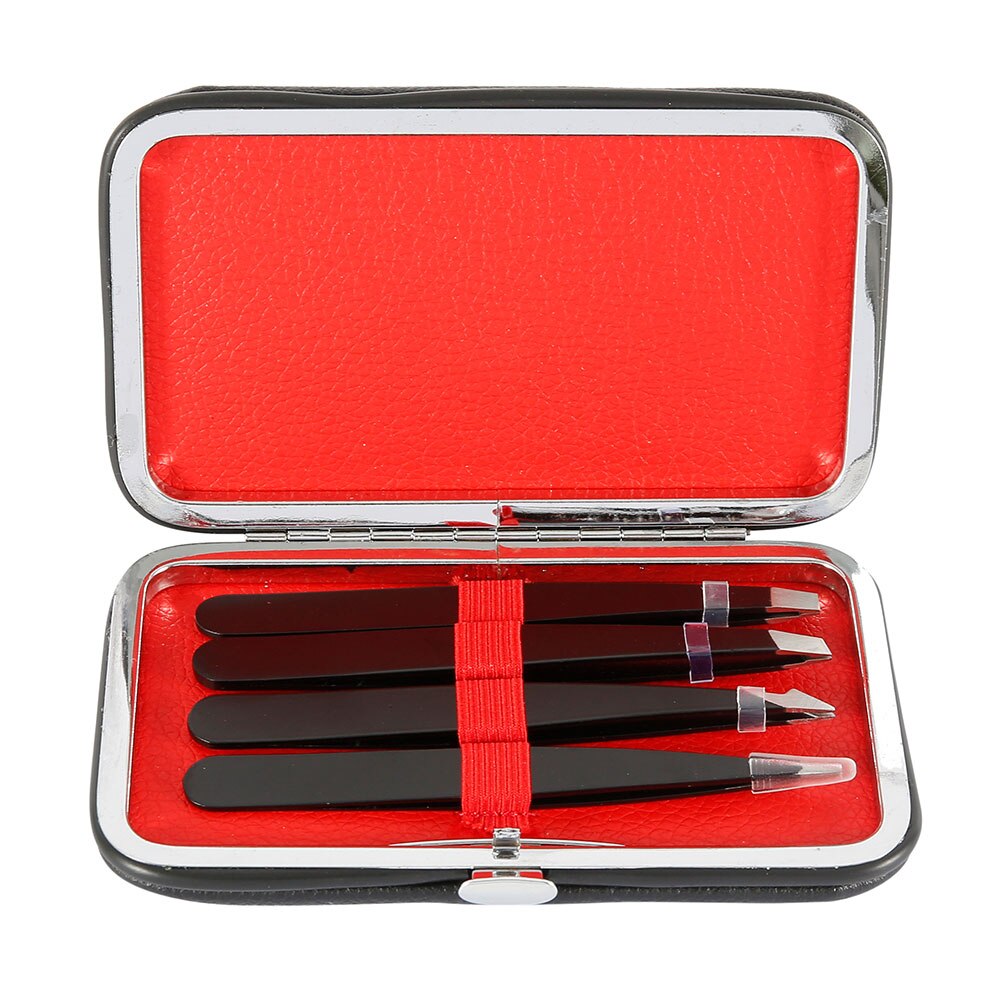 4 stücke Professionelle Edelstahl Präzision Pinzette für Augenbrauen Zupfen Punkt Spitze/Slant Tipp/Flache Spitze Haar Entfernung make-up-Tools