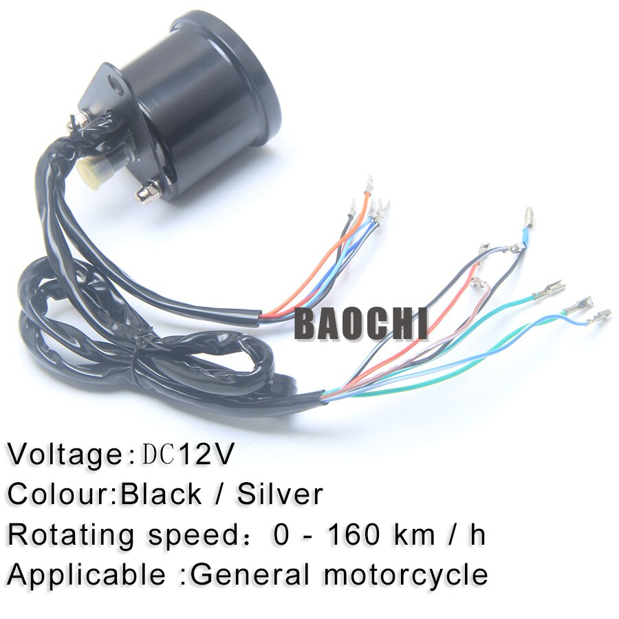 Refit Universal Motorcycle Eletric Speedometer 0-5 Gear Instruments Escape Odometer Tachometer for Retro Harley CG125 Scooter