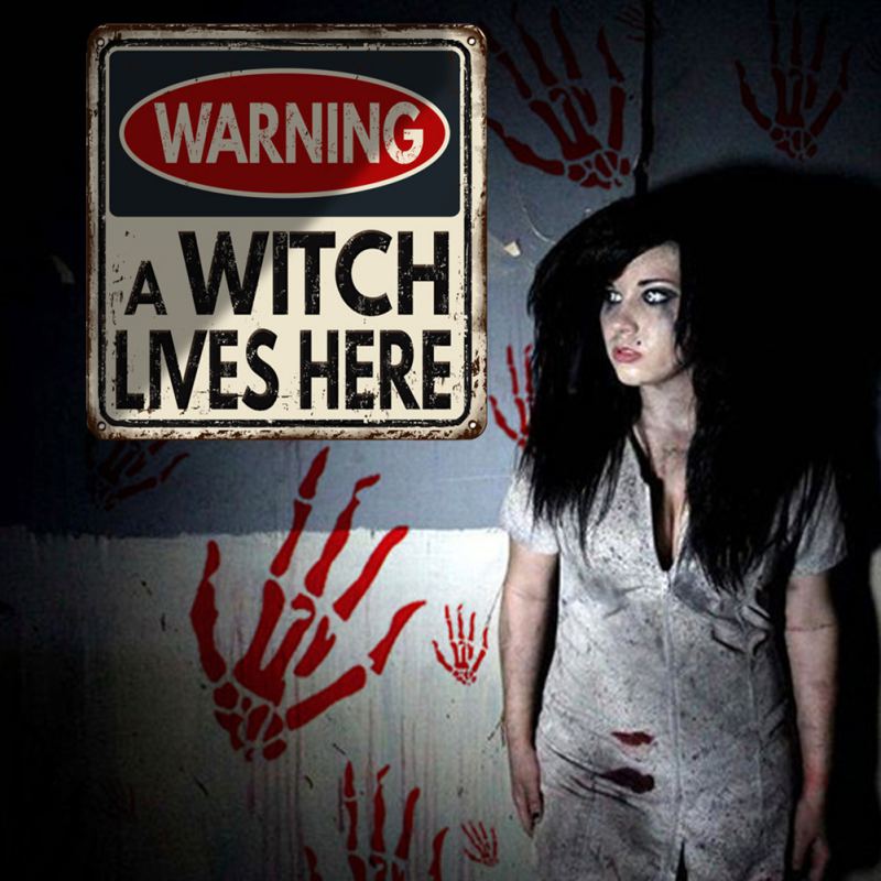 Halloween Bloody Restroom Sign Warning Stickers Haunted House And Horror Themed Parties Bathroom Door Decoration