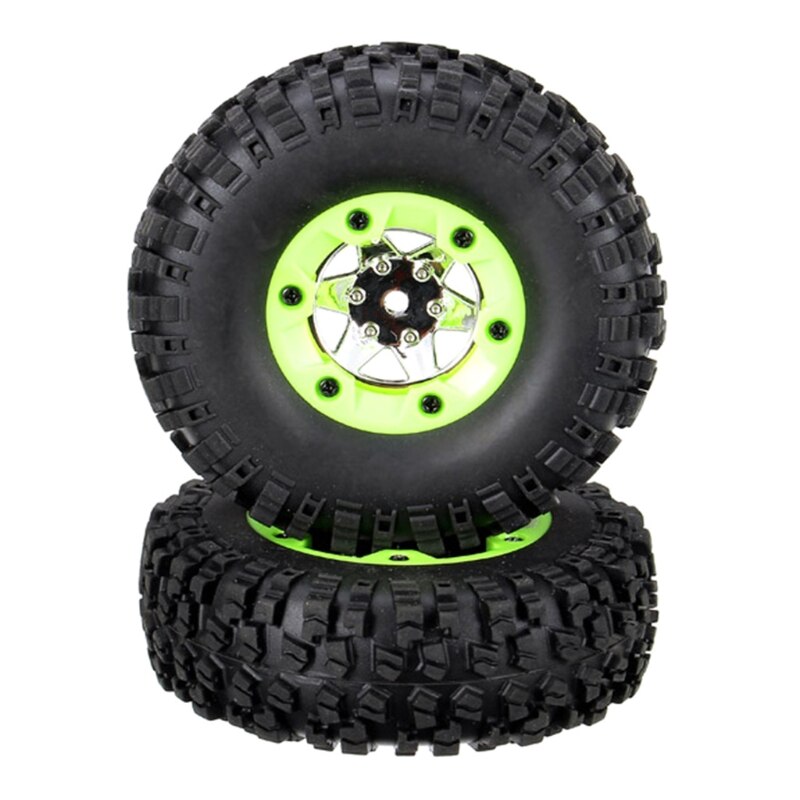 2pcs/set Remote Control Car Wheel Rubber Tires for Wltoys 12428 1/12 RC Crawler Y4UD