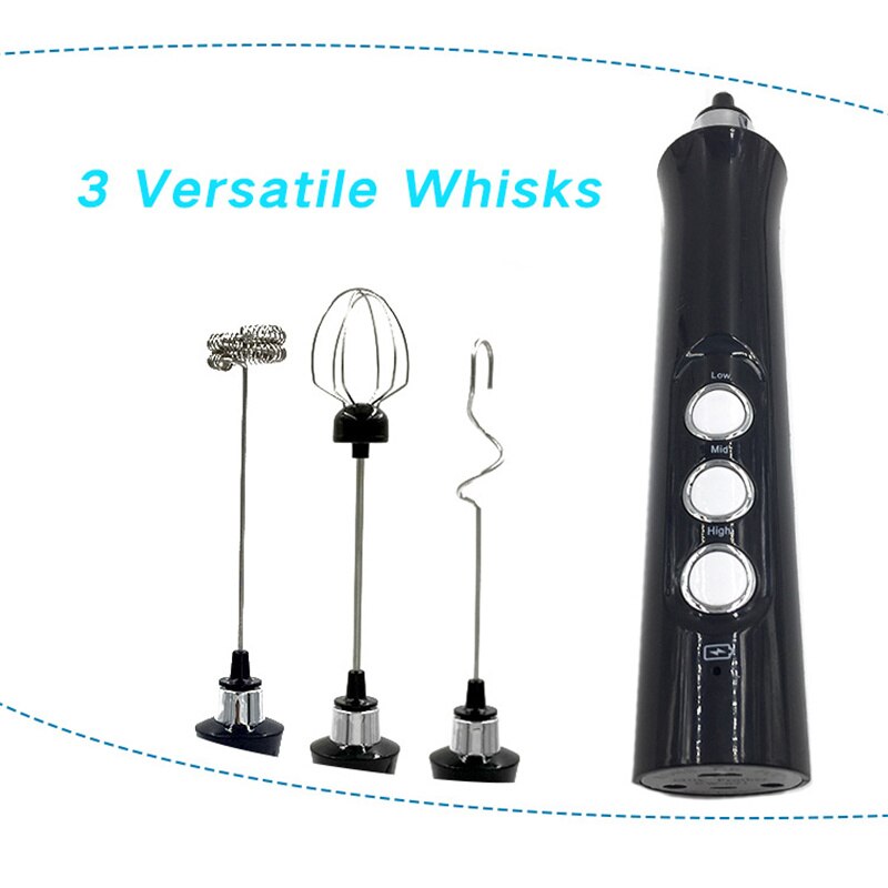 Handheld Electric Mixer Blender Milk Frother Coffee Cappuccino Mixer Tools USB Recharge Stainless Bubble Maker Whisk Portable
