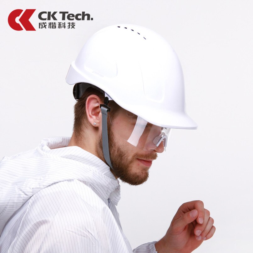 CK Tech. Safety Helmet With Protective PC Glasses ABS Construction Helmets Work Cap Engineering Power Rescue Working Hard Hat