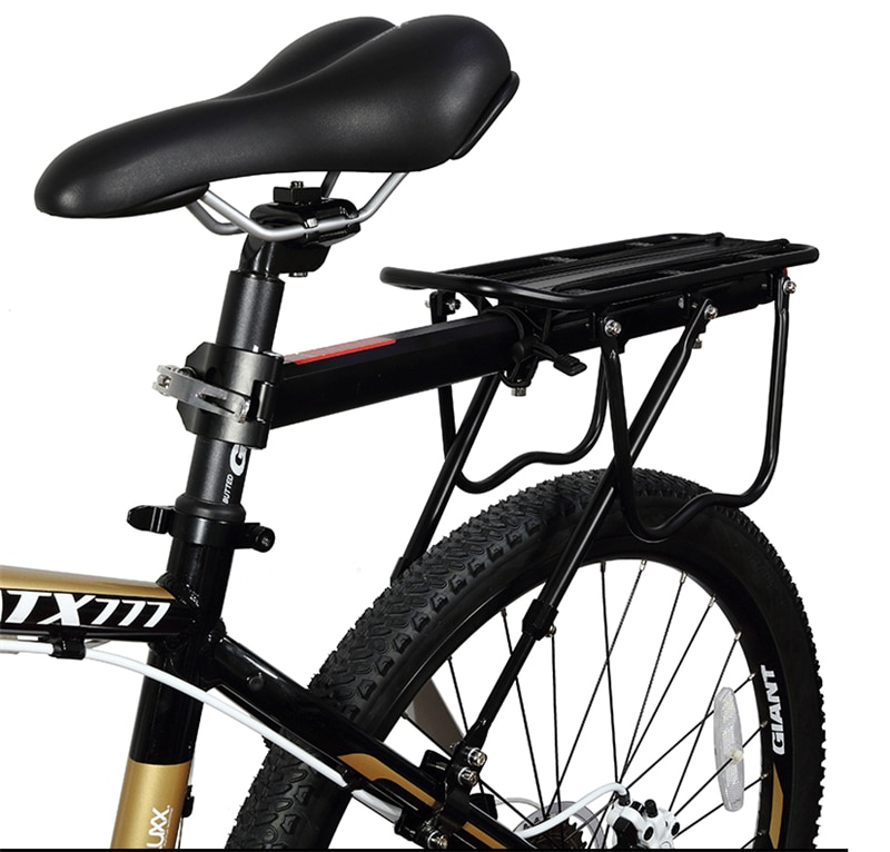 Cykel bagagehållare last 26 27.5 29 tums mtb bakre hyllhylla cykling sadelstolpe väskhållare stativ aluminium