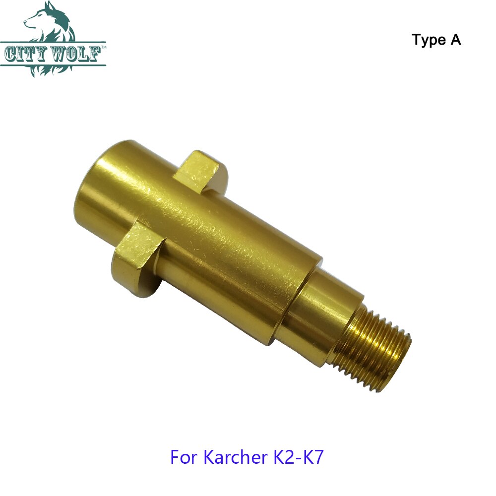 10PCS aluminum karcher adaptor G1/4 thread for karcher K2 K3 K4 K5 K6 K7 high pressure washer joint snow foam lance adaptor