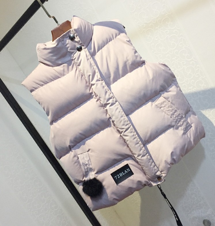 Dam vinterväst väst höstväst kvinnlig varma varma västar dam ärmlös jacka kappa: Rosa / M