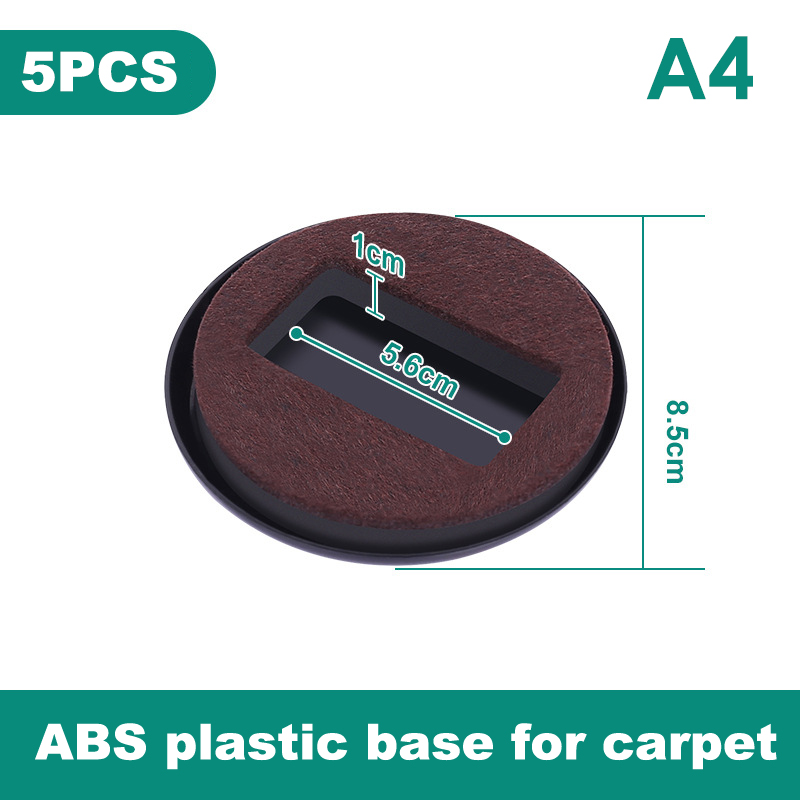 Tampon anti-vibration pour chaise de bureau, butée de roue, roulette de meubles, standard, protecteurs de sol en bois dur, pieds roulants, polymères anti-ald: Chrome Brillant