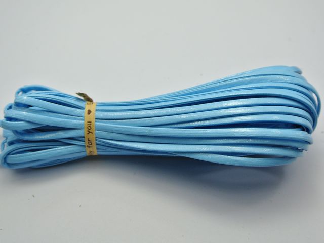 10 meter blauw plat zacht synthetisch leren sieradenkoord kantkoord 3 x 1mm sieraden decoratieve accessoires: 9