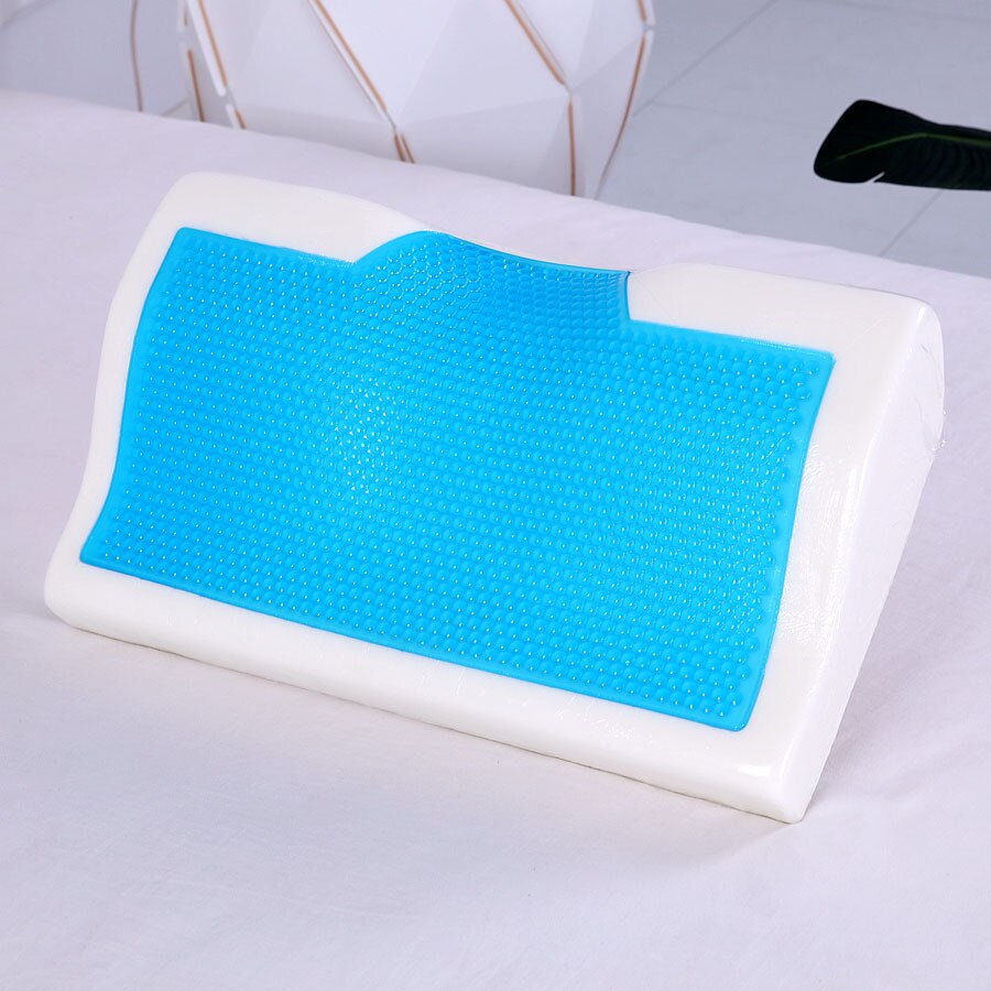 Travesseiro de hidrogel para o pescoço, espuma de memória para adulto, travesseiro para reparação curva de coluna cervical 7035