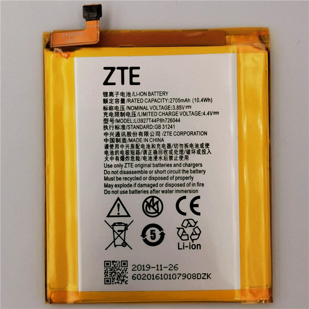 Li3927T44P8H726044 2705Mah Originele Telefoon Batterij Voor Zte Axon 7 Mini 5.2 Inch Smart Mobiele Telefoon Batterij