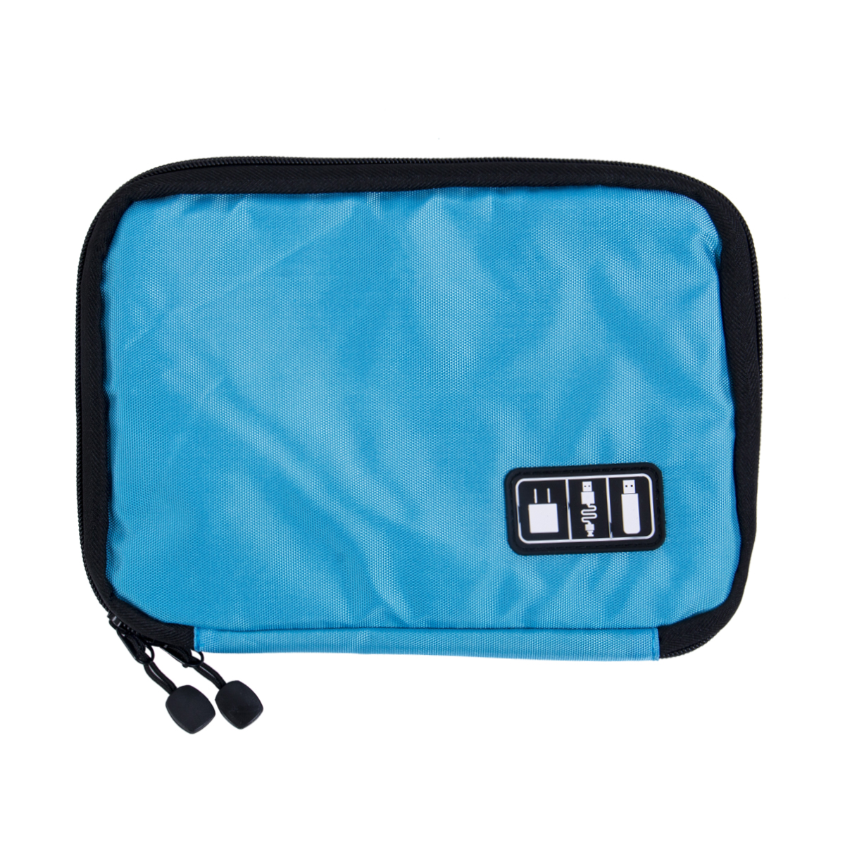 1pc rejseelektronik kabel organizer taske bærbar opbevaringstaske til mobiltelefon harddisk ledninger usb kabler oplader organizer: Blå