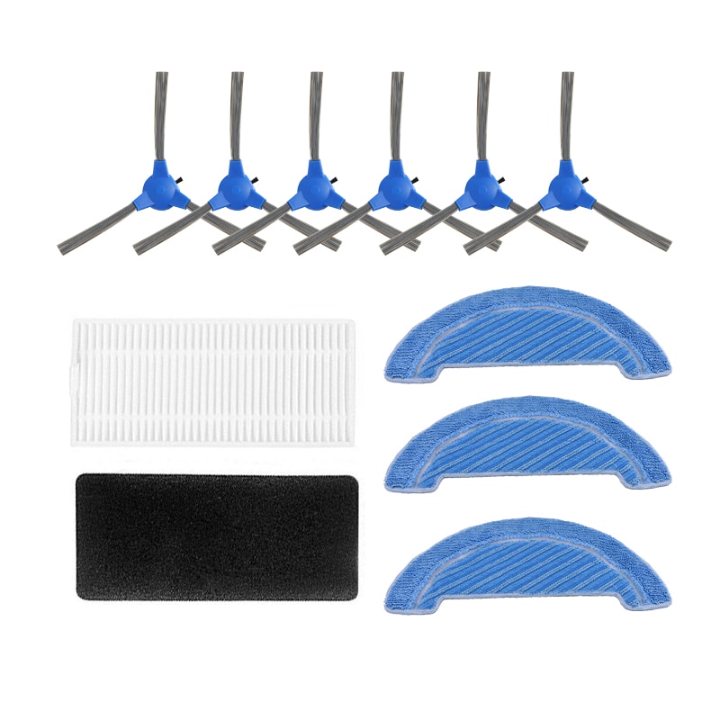 Stof Hepa Filter Side Borstel Mop Pad Vervanging Kit Voor Cecotec Conga 1090 Stofzuiger Onderdelen Mop Doek