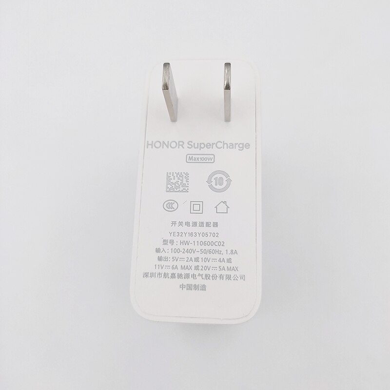 100W Super Fast Charger 6A Type C Cable For Honor Magic3 4 pro 50 60SE Huawei Nova8 9 Mate40 Phone MagicBook Pro 14 15 16 Tablet: US charger only