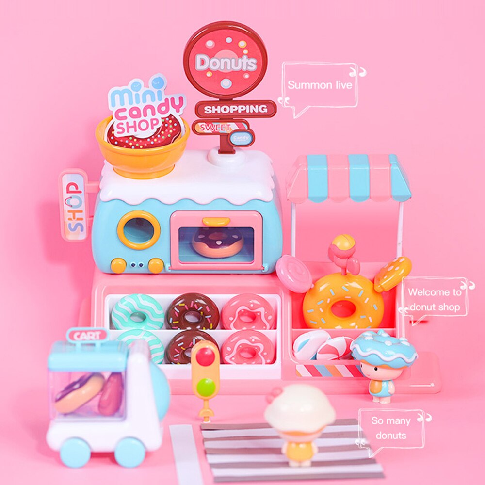 777-3 Children play game with video Electric music donut shop candy birthday Interesting music intelligent turn Guide the car
