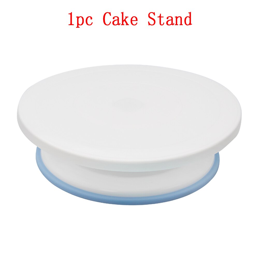 27Cm Plastic Taart Draaitafel Roterende Taart Plastic Deeg Mes Decoreren Draaitafel Anti-Slip Ronde Cake Stand Rotary tafel: 1pc turntable