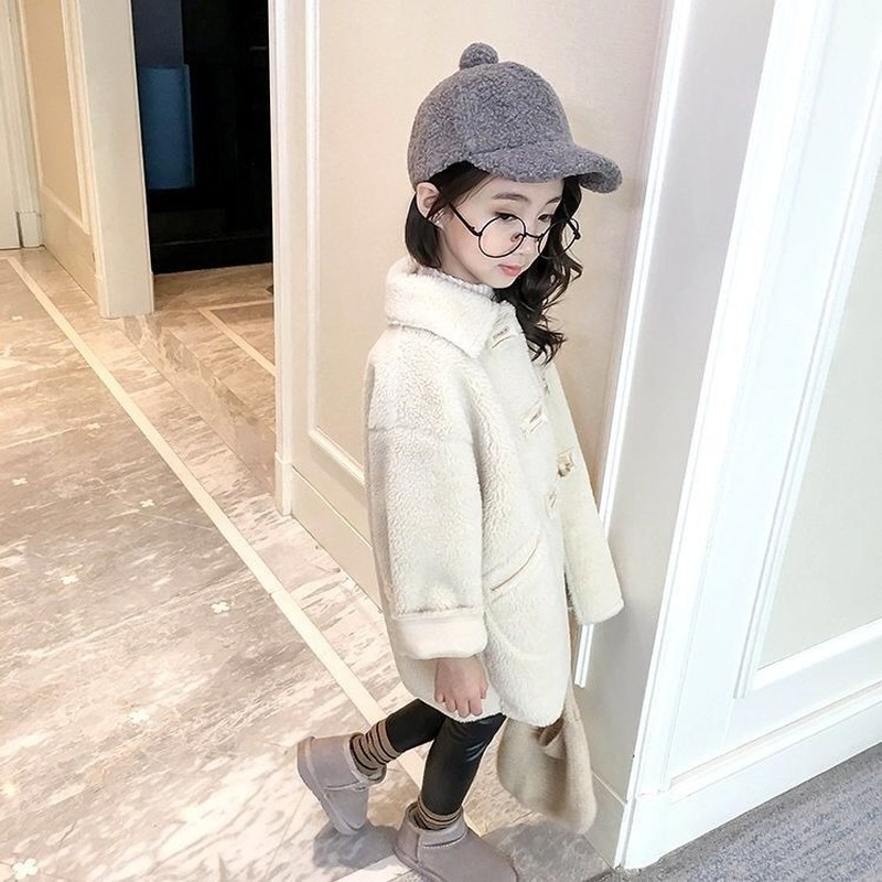 Meisjes Winter Herfst Wollen Jas En Najaar Kinderen Lange Sectie Kinderkleding Mode Casual Winter Jas