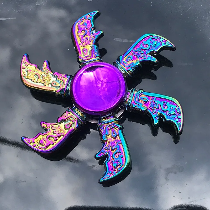 Metal Rainbow Fidget Spinner Gradient Color R188 Mute Bearing EDC Hand Spinner Fingertip Gyro Anti-Anxiety Kids Adult Toys: Multicolor