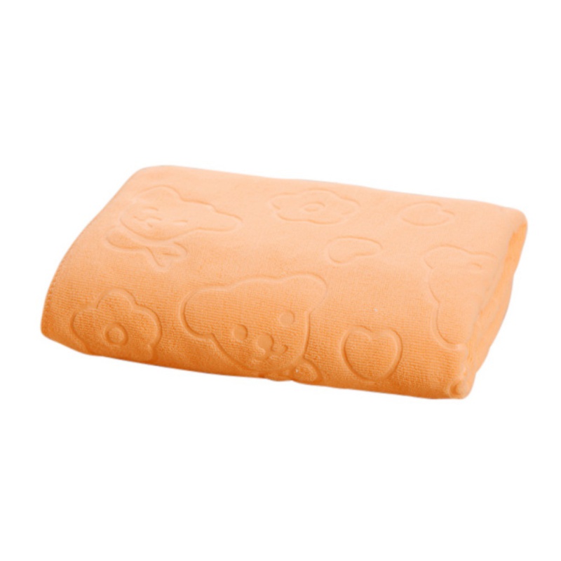 Newborns Baby Blankets Warm Fleece Thermal Soft Stroller Sleep Cover Bear Infant Bedding Wrap Kids Bath Towel: Orange