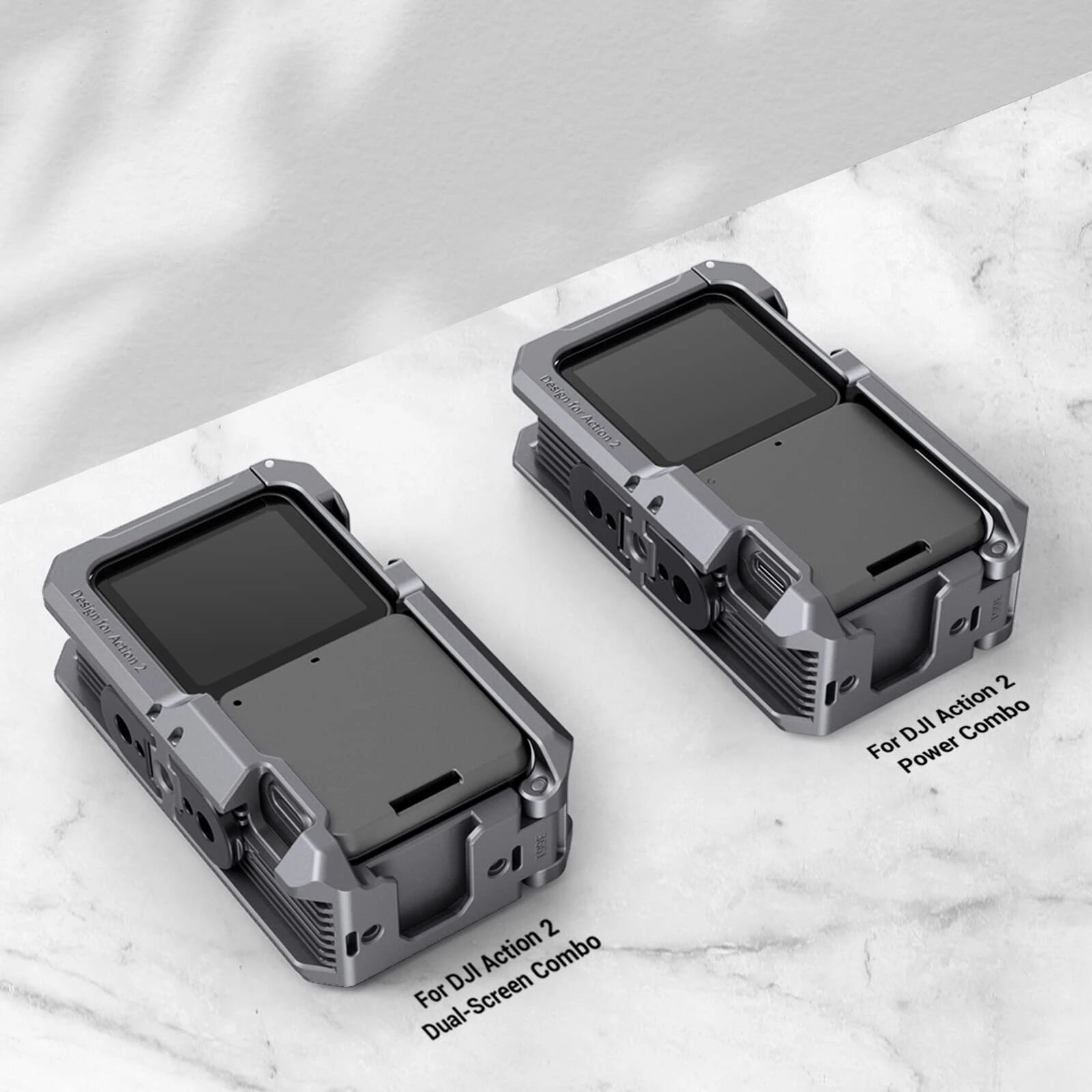 Smallrig Actie Camera Kooi Voor Dji Action 2 Power Combo Of Dual-Screen Combo W/Koud Schoen M4 en 1/4 &quot;Schroef Gaten 3661