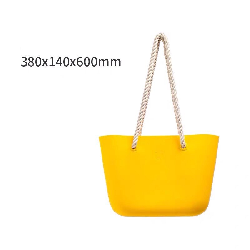 Été nouvelle sac de natation femmes sac à main étanche Silicone matériel sac de plage grande capacité sac de rangement sac à bandoulière: Yellow large