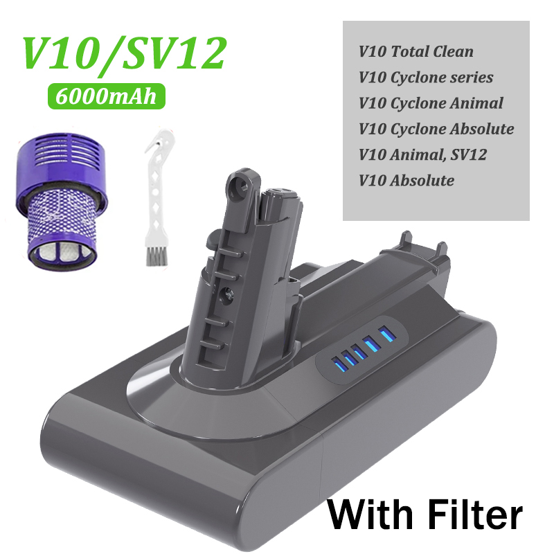 6000mAh dla Dyson V6 V7 V8 V10 akumulator Bateria SV10 SV11 SV12 SV09 akumulator Bateria do Sony DC58 Cel