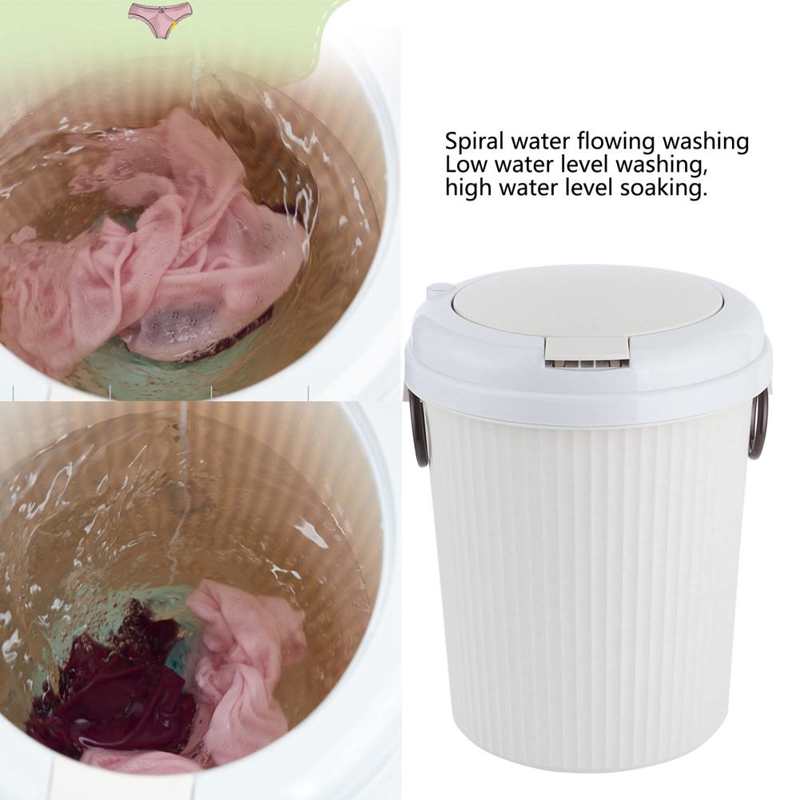 8L Mini Washing Machine Ultrasonic Clothes Underwears Washer Home Travel Laundry Cleaner