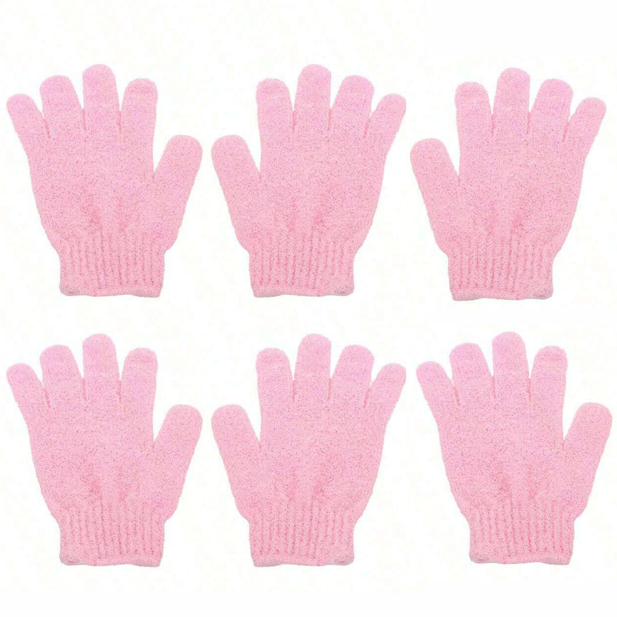 Guantes de ducha exfoliantes reversibles, guantes exfoliantes para el cuerpo, herramientas de limpieza, toalla de baño, productos de baño, exfoliante de espalda, 2 uds./6 uds./12 Uds.: YELLOW
