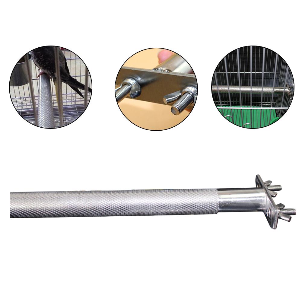 Bird Parrot Pet Stand Holder Stainless Steel Grinding Claw Pet Cage Platform Accessories Chew Toy Bird Stand Rack