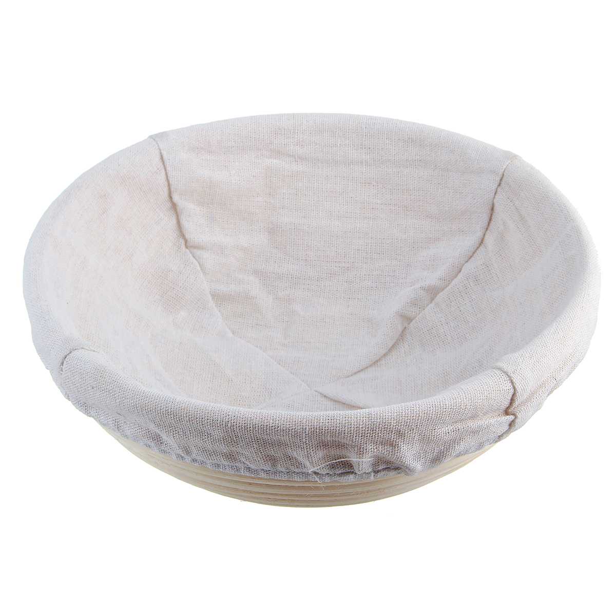 23/25cm Bread Proofing Basket Natural Rattan Wicker Dough Fermentation Sourdough Banneton Bread Basket with Linen Cloth Liner