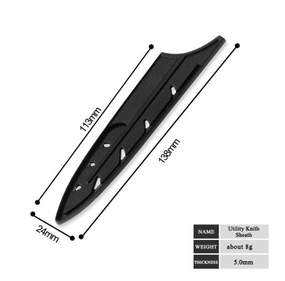 Damask 6 pcs Black Plastic Knife Blade Protector Kitchen Knife Cover For 3.5" 5" 5" 7" 8" 8" Knife PP Knife Cover: For 5 inch Utility