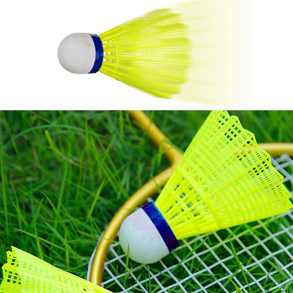 Shuttles Nylon Badminton Shuttles Ballen Hoge Snelheid Veer Voor Indoor Outdoor Entertainment Sport Game Geel 12Pcs