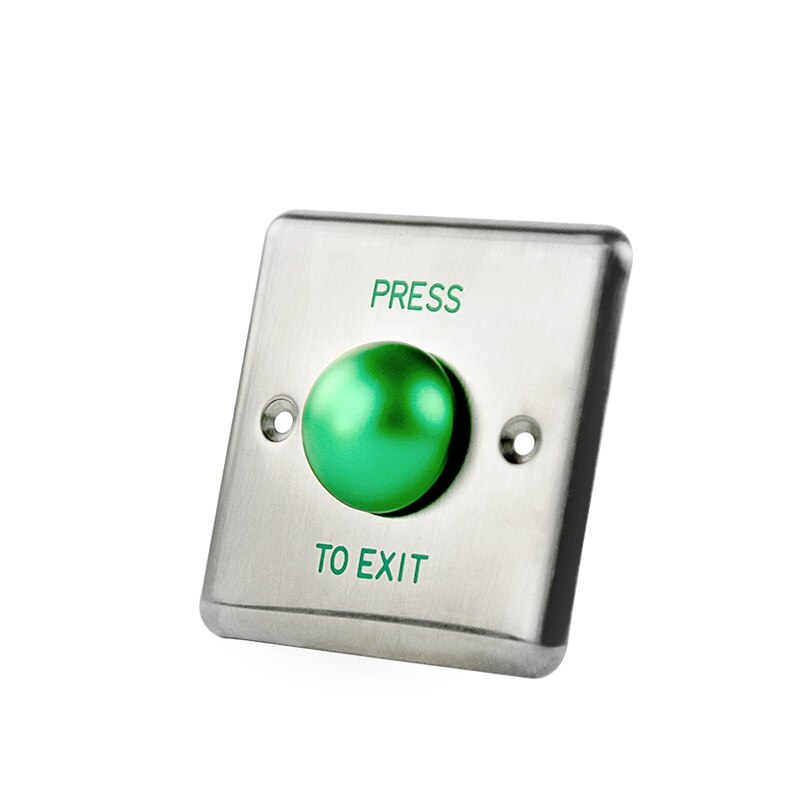 Stainless Steel Door Release Button Push Button with Big Green Button for door access control system