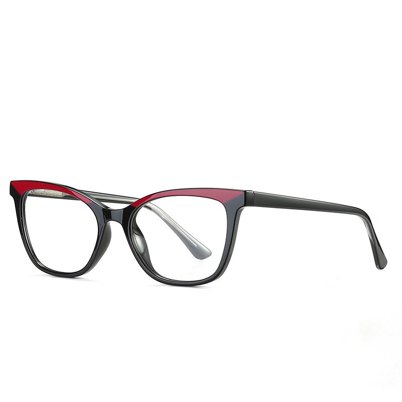 49265 Square Plastic Titanium Glasses Frames Anti Blue Light Men Women Optical Computer Glasses: C1Black