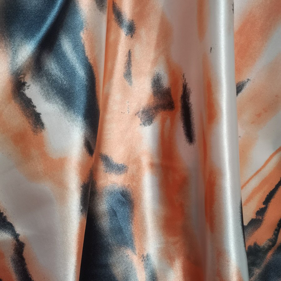 Blødt håndværk satin foring stof blank ombre tissue tilda diy tørklæde bånd dekorationsstof: 6