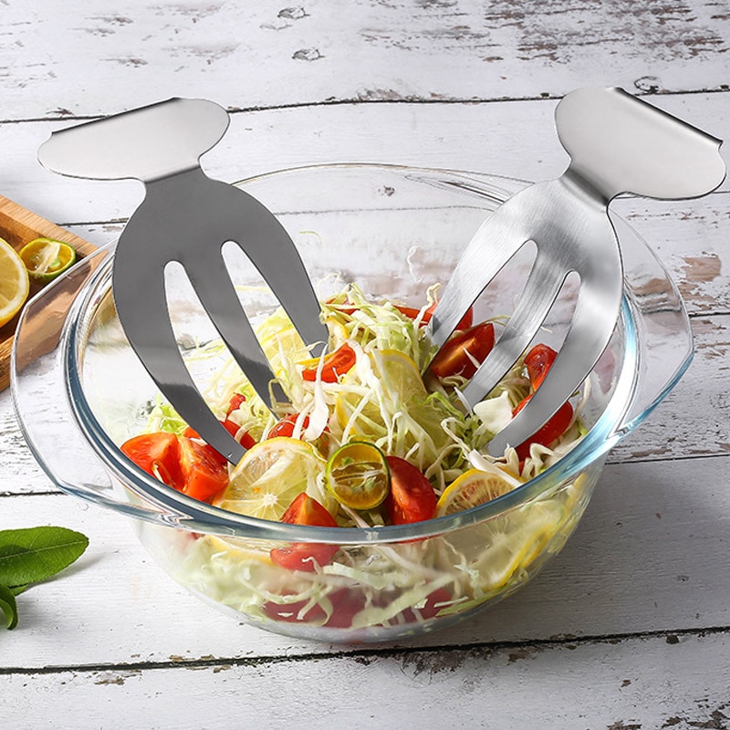 Roestvrij Staal Salade Klauw Salade Vork Salade Handen Tosser Salade Servers Gereedschap Keuken Tool Voor Thuis Restaurant Party