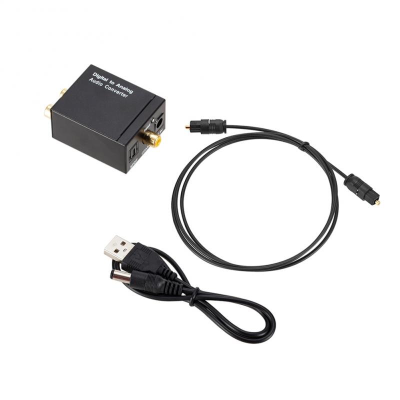 Optische Coax Toslink Digitaal Naar Analoog Converter Rca L/R Stereo Audio Adapter Digitale Fiber Turn Analoge Audio Converter