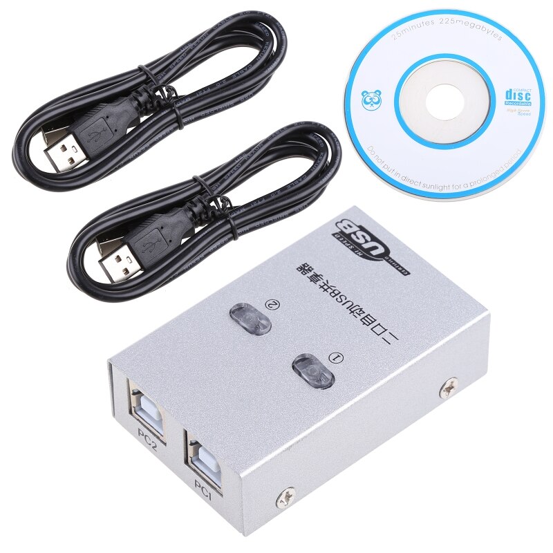 USB Drive-free Auto Print Sharing Device Two Computers Share 1 USB Device for Keyboard Mouse USB Flash Drive Printer