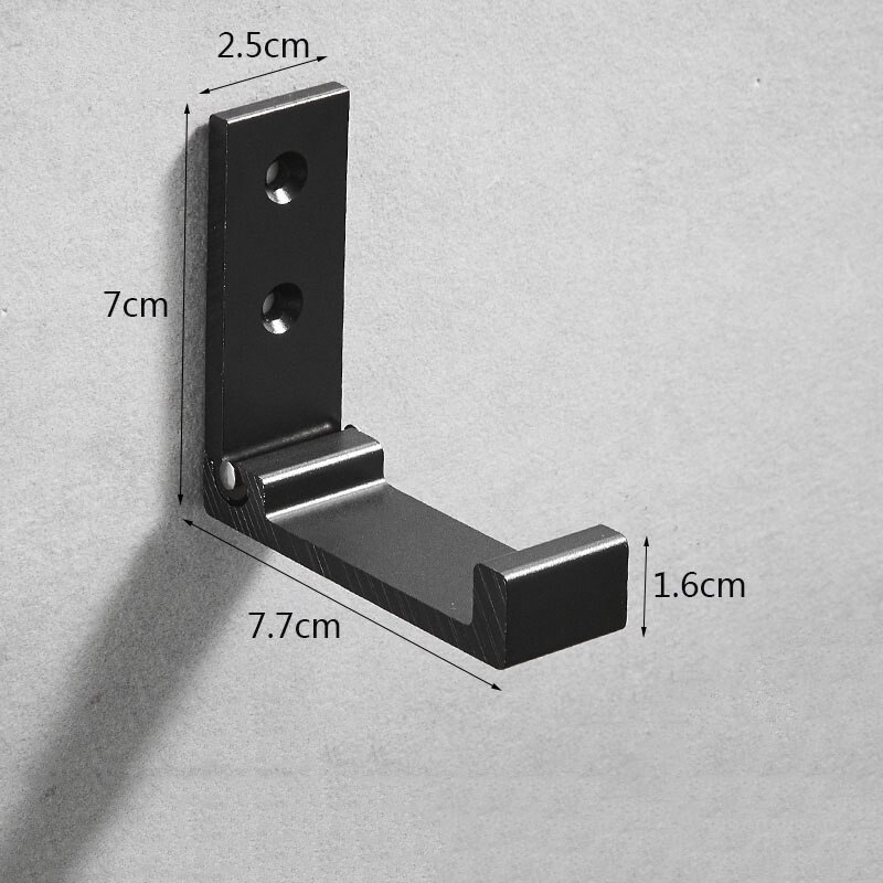 3pc aan de muur te bevestigen badkamerhaken van aluminiumlegering, goud/zilver/zwart, opvouwbaar, kledinghaak, handdoekhaak, hanger, badkameraccessoires: 3pc zwarte