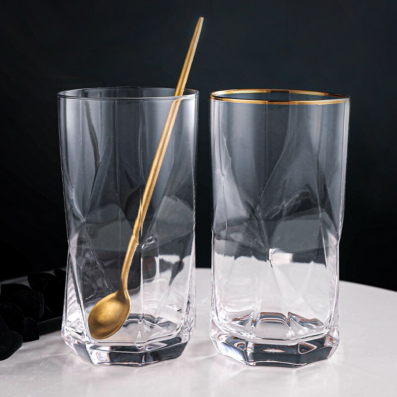 Nordic Geometry Glass, Whisky Glass, Drinking Glass for Water, Milk, Juice